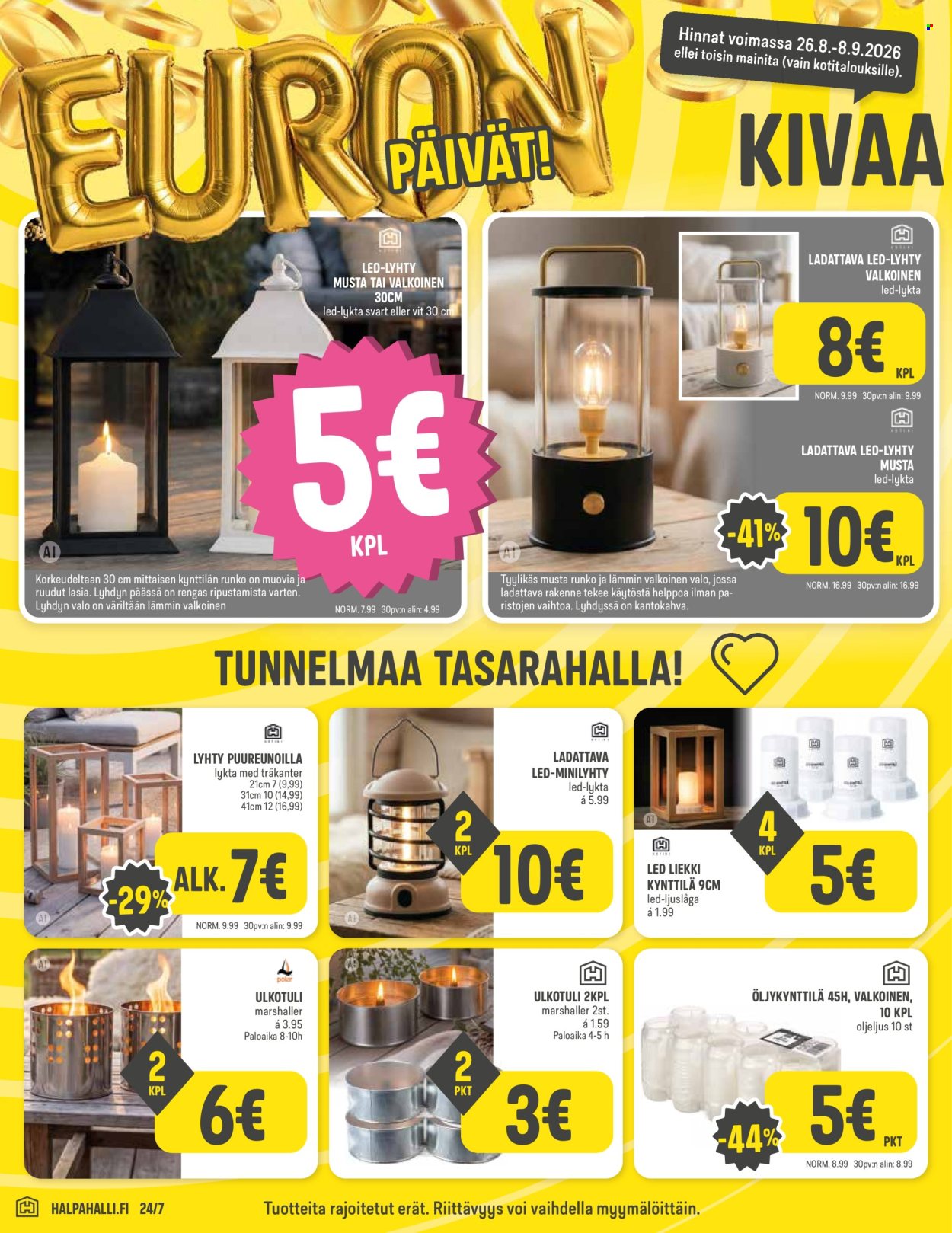 HalpaHalli tarjouslehti  - 26.08.2026 - 01.09.2026. Sivu 8
