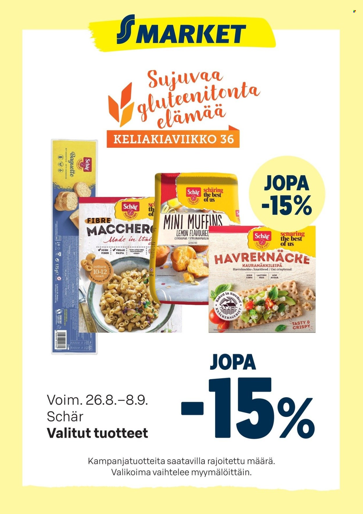 S-market tarjouslehti  - 26.08.2026 - 08.09.2026. Sivu 1