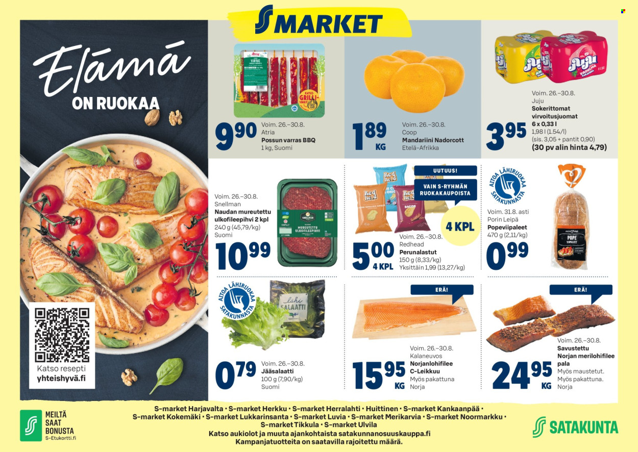 S-market tarjouslehti  - 26.08.2026 - 30.08.2026. Sivu 1