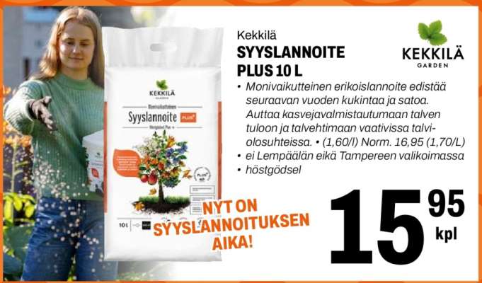 Kekkilä SYYSLANNOITE PLUS 10 L