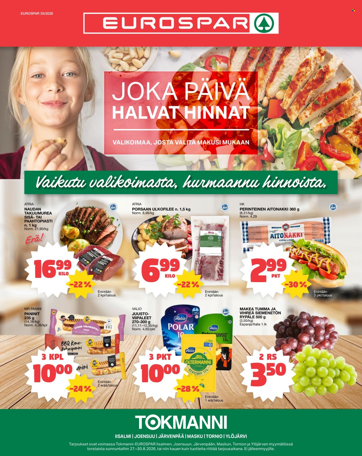 Tokmanni tarjouslehti  - 27.08.2026 - 30.08.2026. Sivu 1