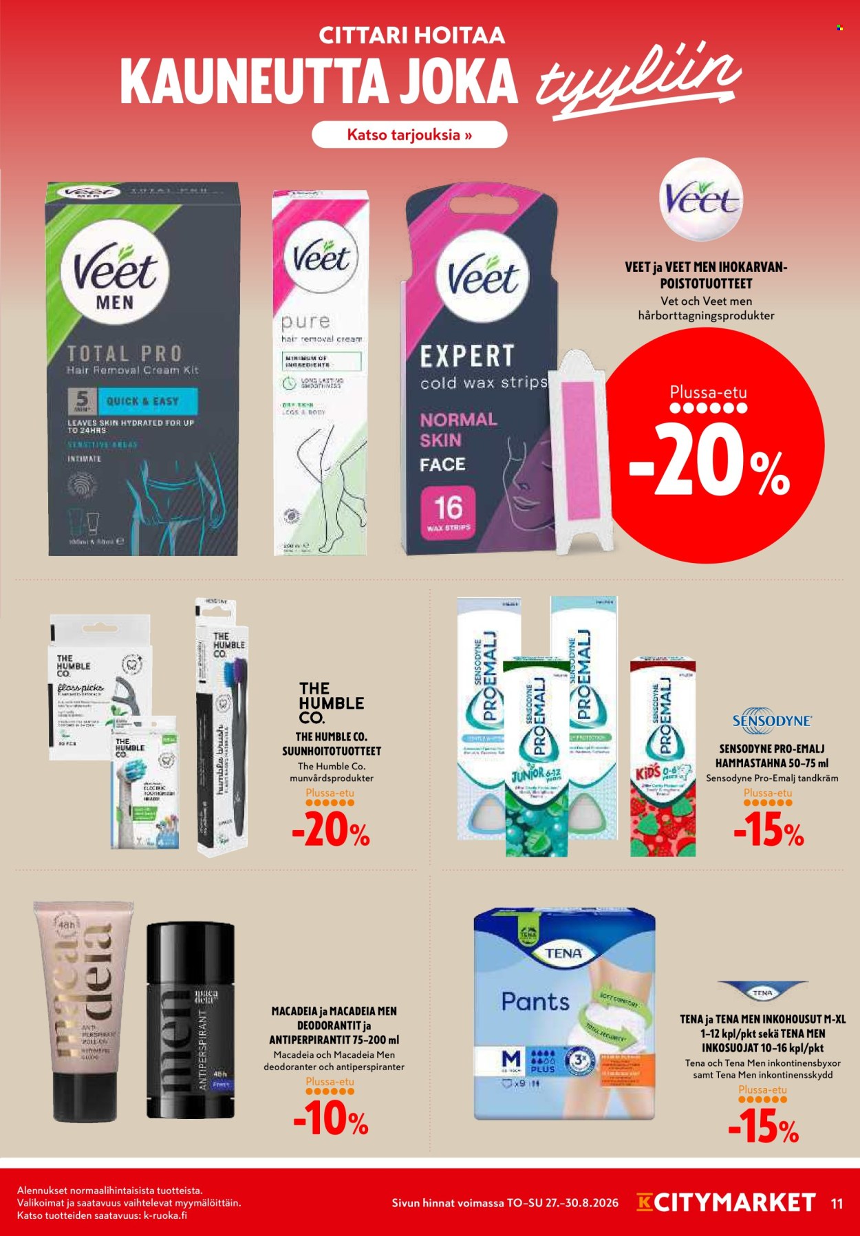 K-citymarket tarjouslehti  - 27.08.2026 - 30.08.2026. Sivu 11