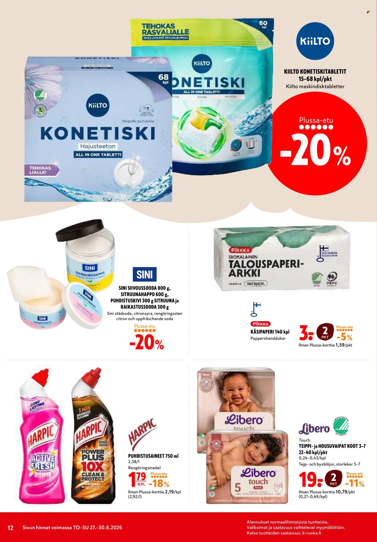 K-citymarket tarjouslehti  - 27.08.2026 - 30.08.2026. Sivu 12