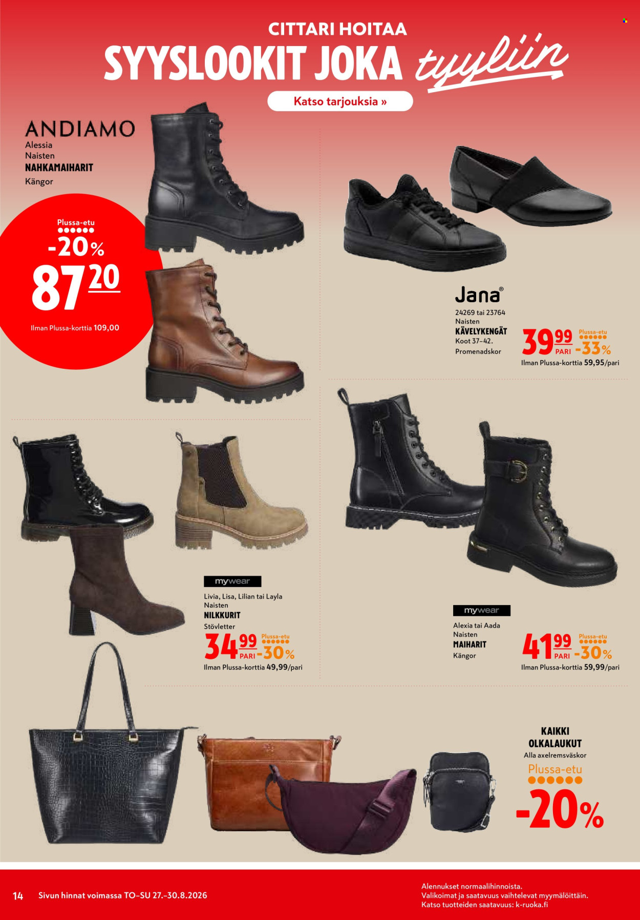 K-citymarket tarjouslehti  - 27.08.2026 - 30.08.2026. Sivu 14