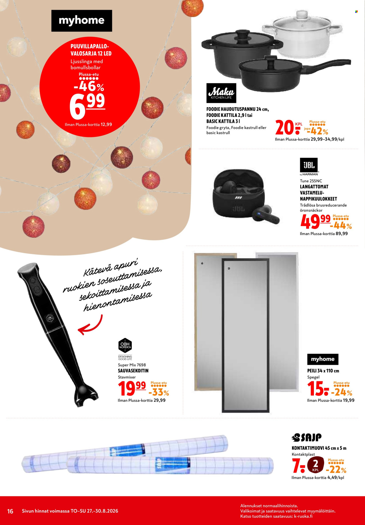 K-citymarket tarjouslehti  - 27.08.2026 - 30.08.2026. Sivu 16