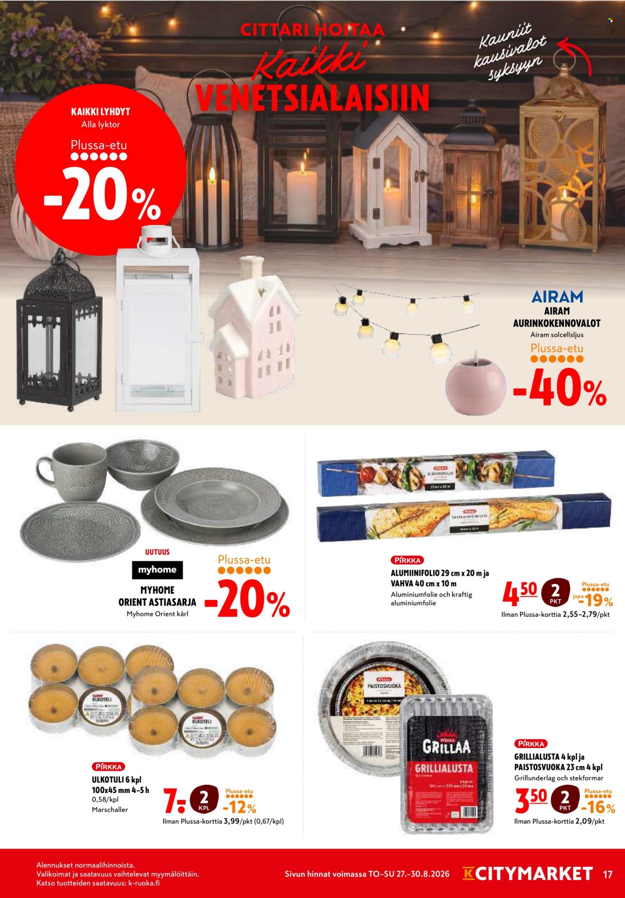 K-citymarket tarjouslehti  - 27.08.2026 - 30.08.2026. Sivu 17