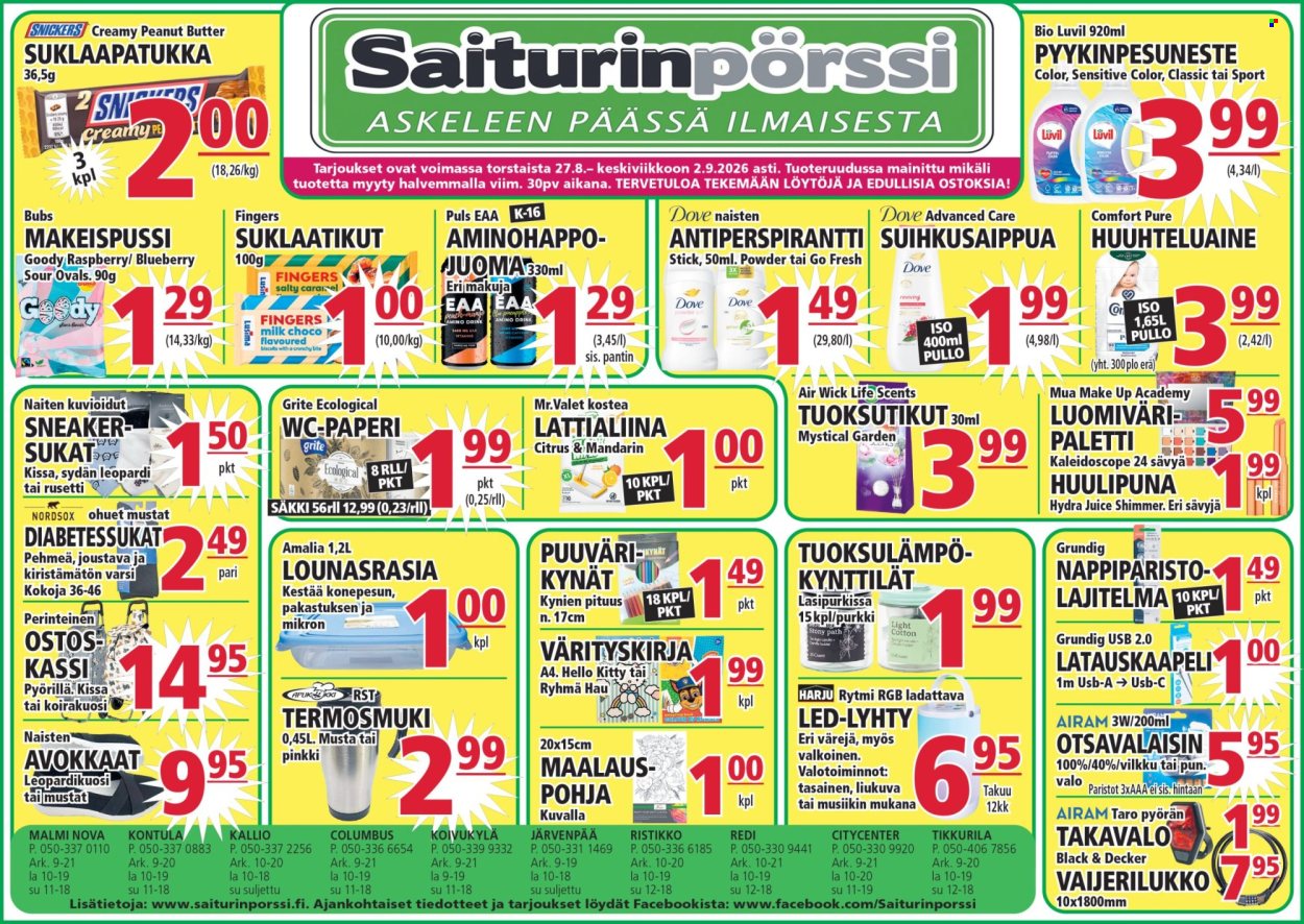 Saiturinpörssi tarjouslehti  - 27.08.2026 - 02.09.2026. Sivu 1