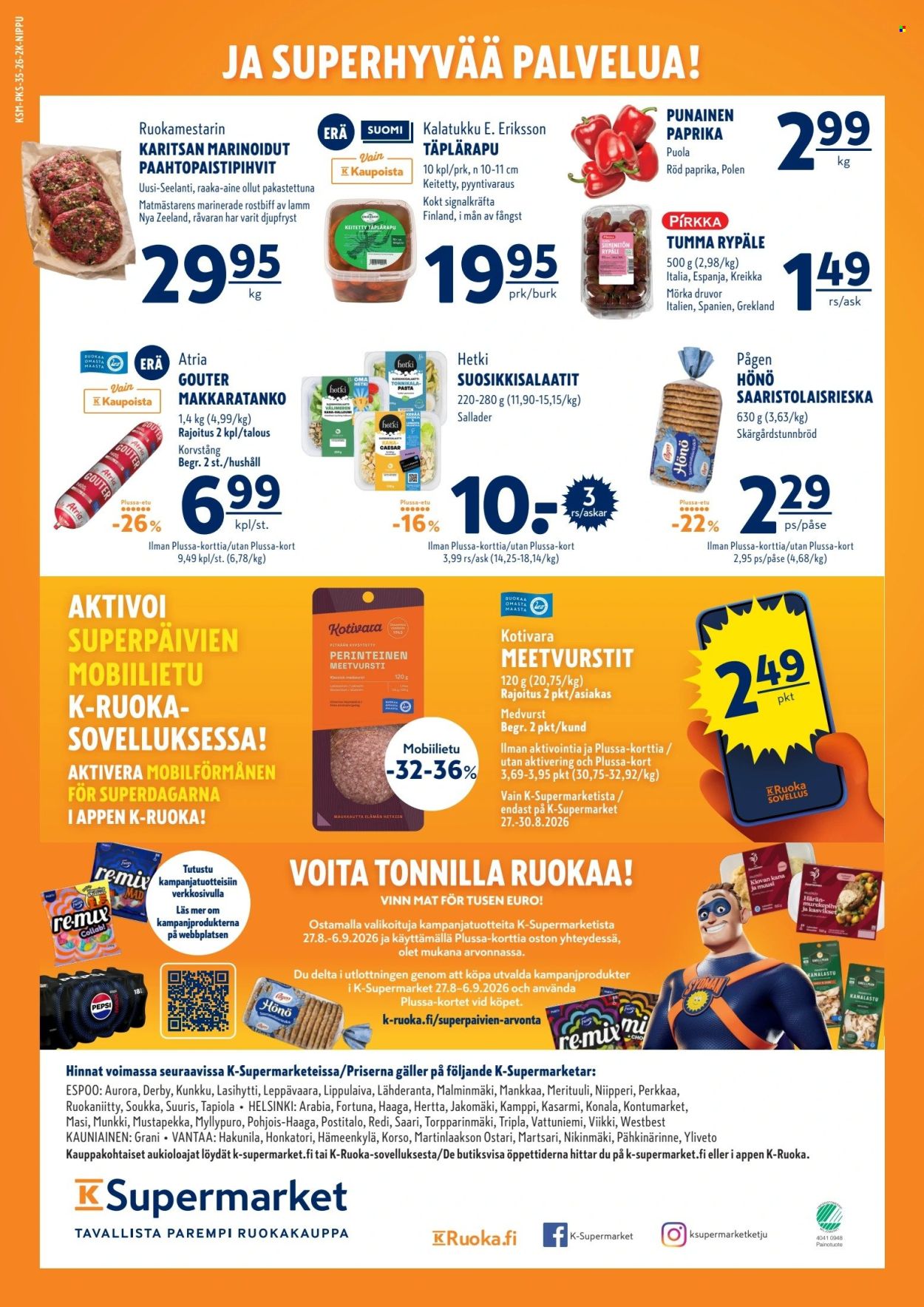 K-Supermarket tarjouslehti  - 27.08.2026 - 30.08.2026. Sivu 4