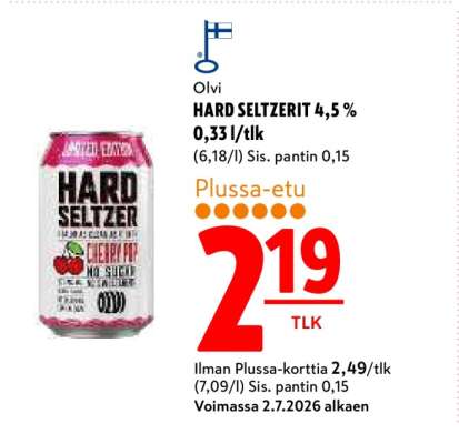 OLVI HARD SELTZERIT 4,5 %