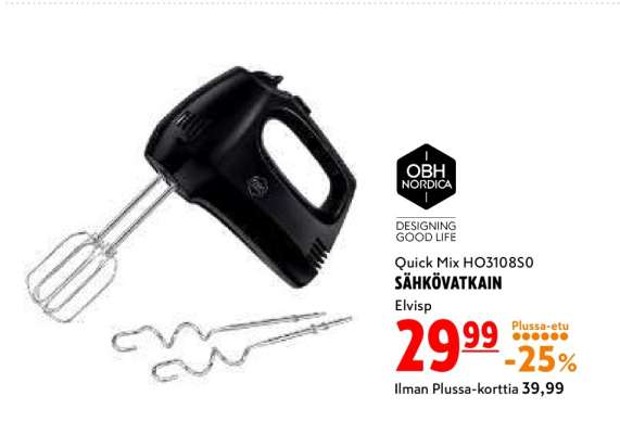 OBH Nordica Quick Mix HO3108S0 SÄHKÖVATKAIN