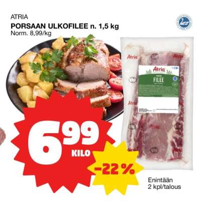 ATRIA Porsaan ulkofilee n. 1,5 kg