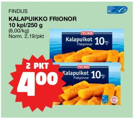 FINDUS KALAPUIKKO FRIONOR