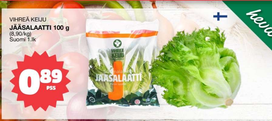 VIHREÄ KEIJU JÄÄSALAATTI 100 g