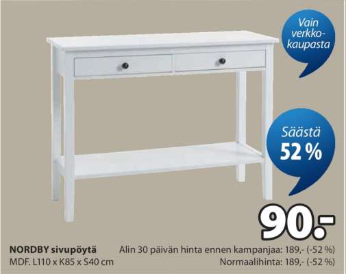 NORDBY sivupöytä