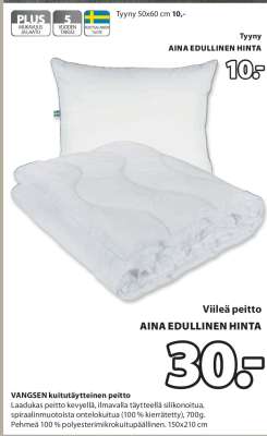 VANGSEN kuitutäytteinen peitto