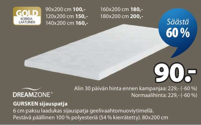 GURSKEN sijauspatja