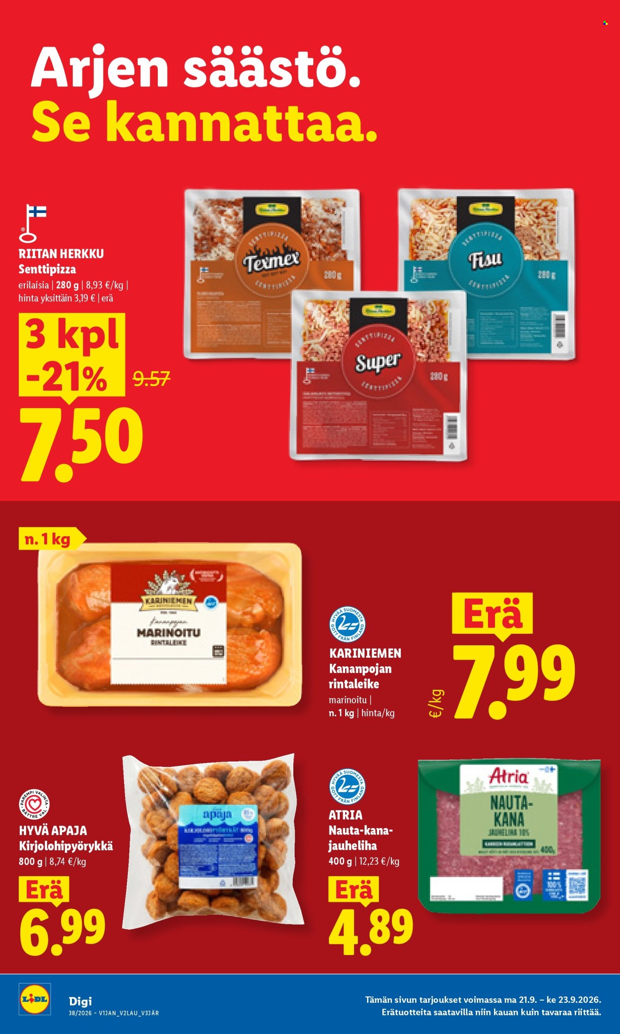 Lidl tarjouslehti  - 21.09.2026 - 23.09.2026. Sivu 4
