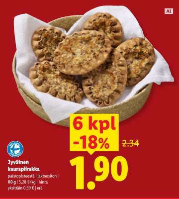 Jyväinen kaurapiirakka