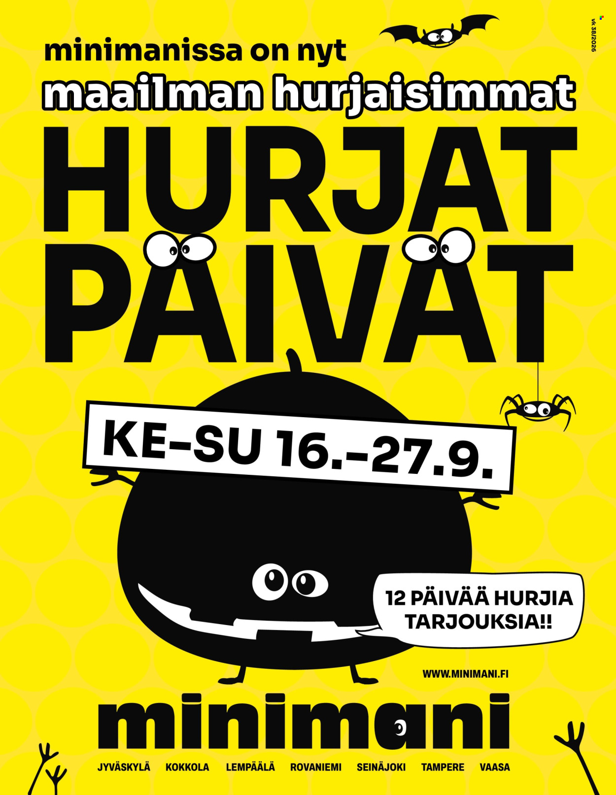 Minimani tarjouslehti  - 16.09.2026 - 27.09.2026. Sivu 1
