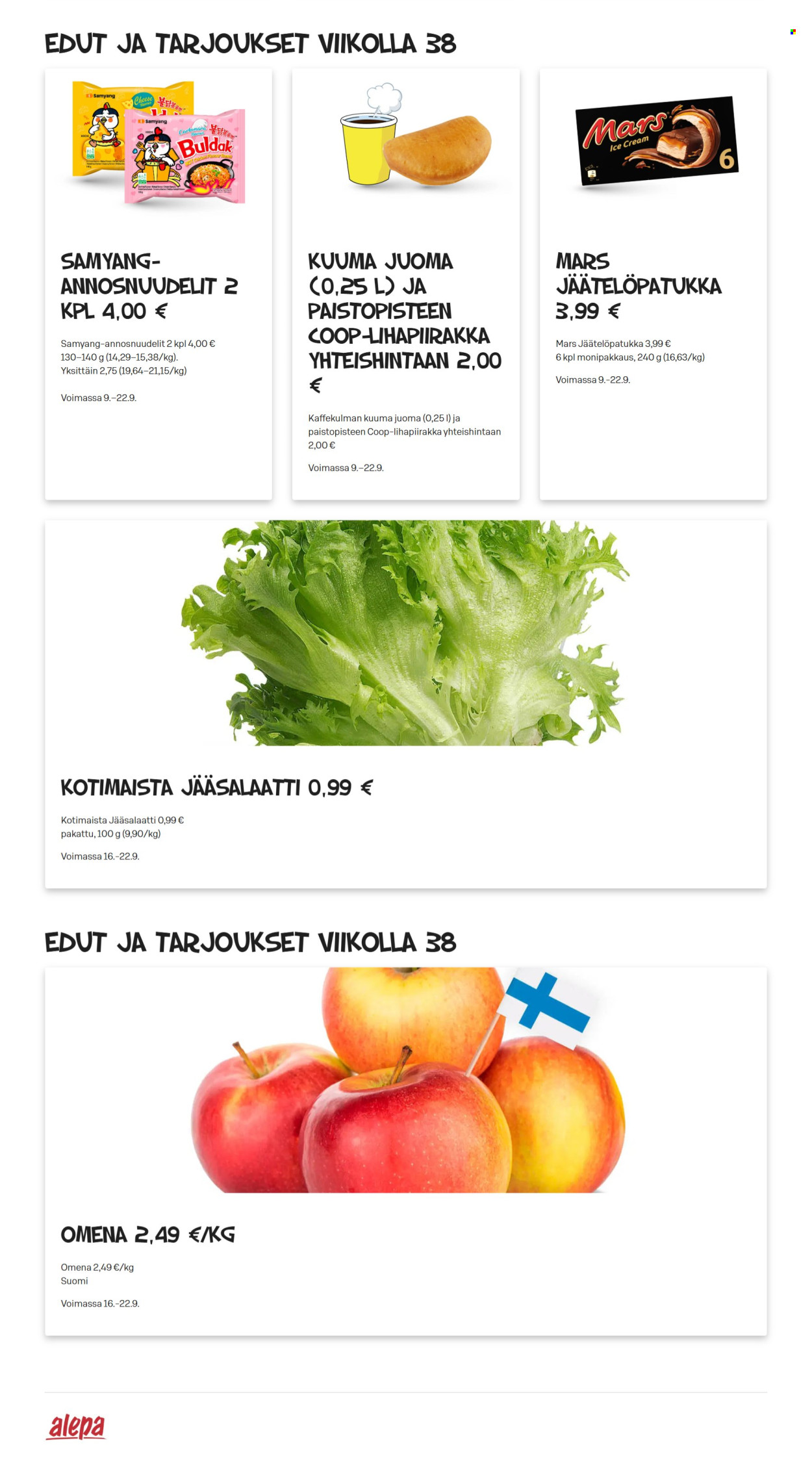 Alepa tarjouslehti  - 16.09.2026 - 22.09.2026. Sivu 2