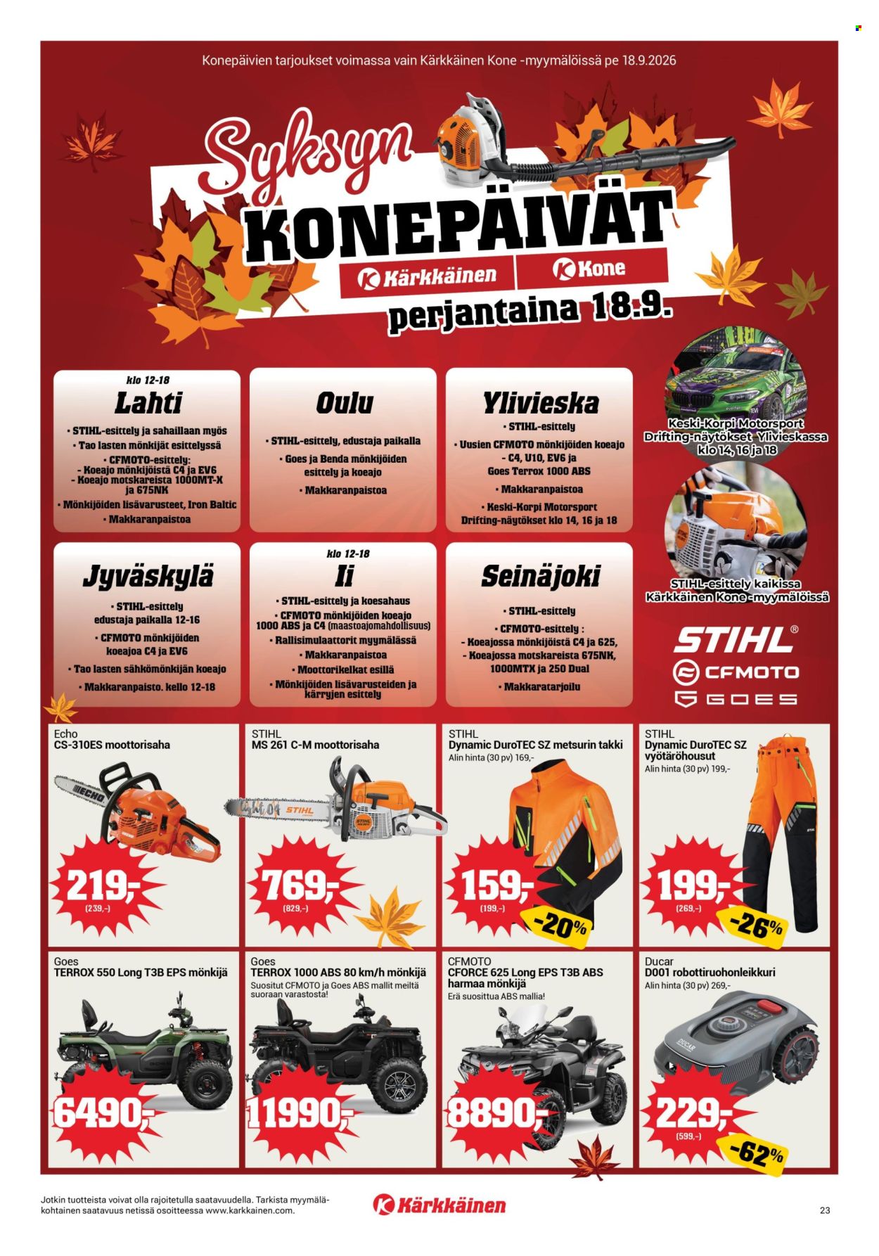 Kärkkäinen tarjouslehti  - 16.09.2026 - 29.09.2026. Sivu 23