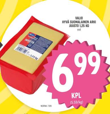 Valio Hyvä suomalainen Arki Juusto