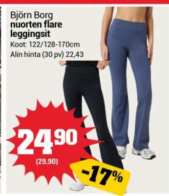 Björn Borg nuorten flare leggingsit