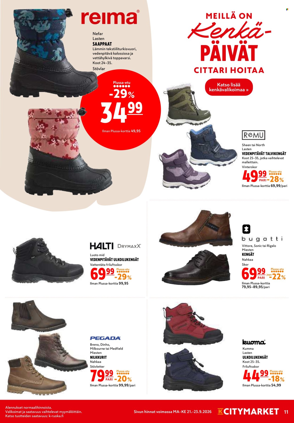 K-citymarket tarjouslehti  - 21.09.2026 - 23.09.2026. Sivu 11