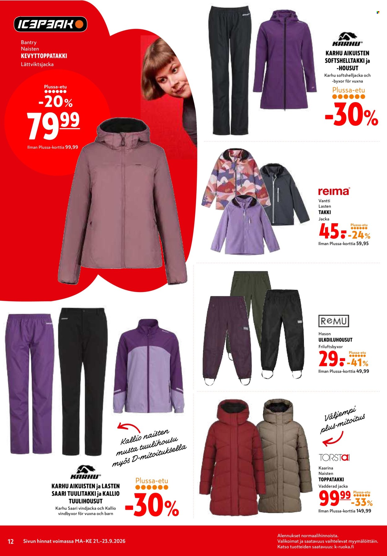 K-citymarket tarjouslehti  - 21.09.2026 - 23.09.2026. Sivu 12