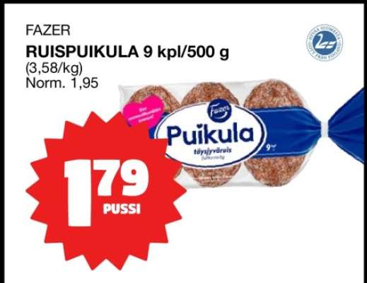 FAZER RUISPUIKULA 9 kpl/500 g