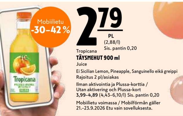 Tropicana TÄYSMEHUT 900 ml
