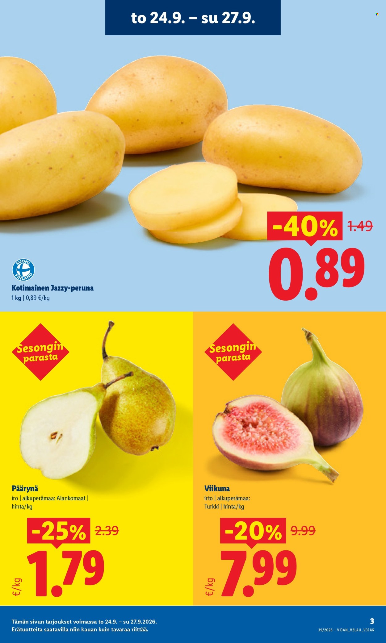 Lidl tarjouslehti  - 24.09.2026 - 27.09.2026. Sivu 3