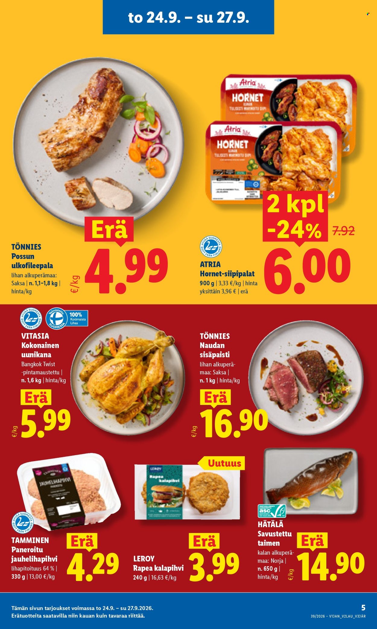Lidl tarjouslehti  - 24.09.2026 - 27.09.2026. Sivu 5