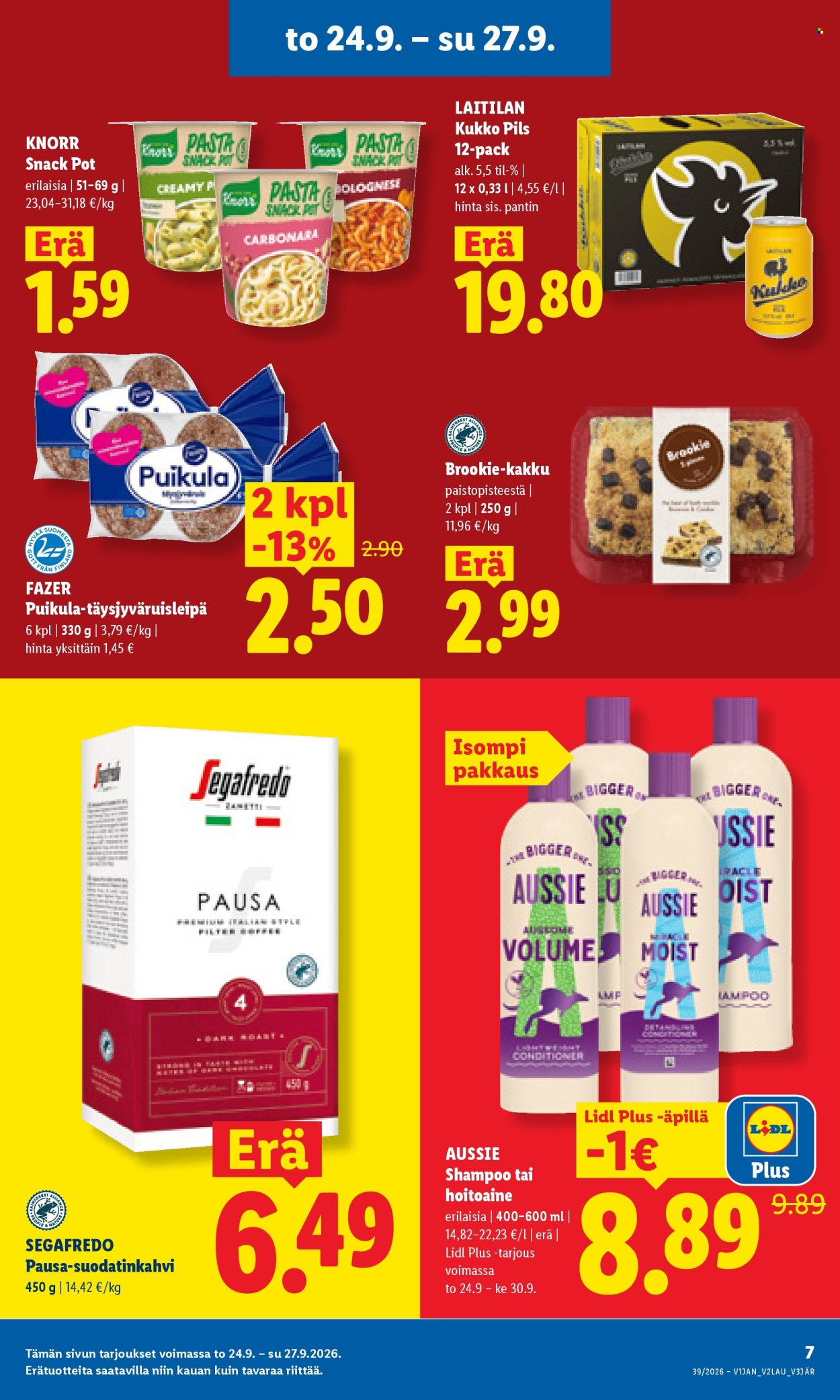 Lidl tarjouslehti  - 24.09.2026 - 27.09.2026. Sivu 7