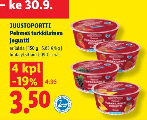 JUUSTOPORTTI Pehmeä turkkilainen jogurtti