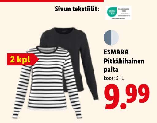 ESMARA Pitkähihainen paita