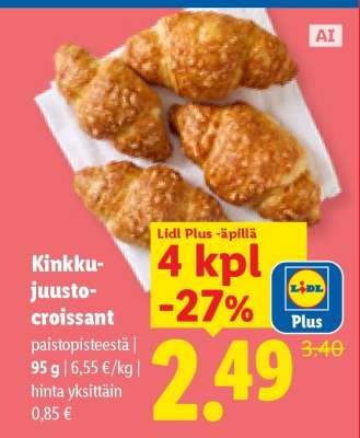 Kinkku-juusto-croissant