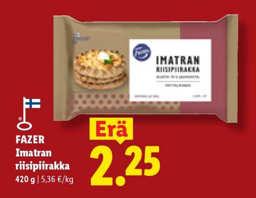 FAZER Imatran riisipiirakka
