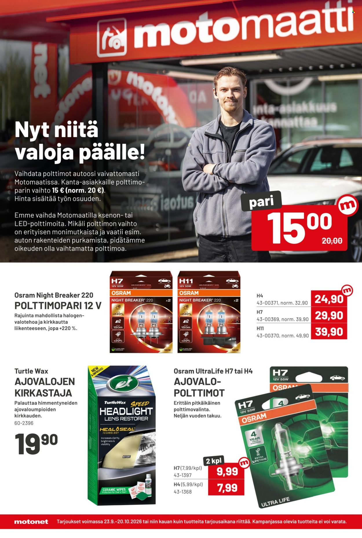 Motonet tarjouslehti  - 23.09.2026 - 20.10.2026. Sivu 2