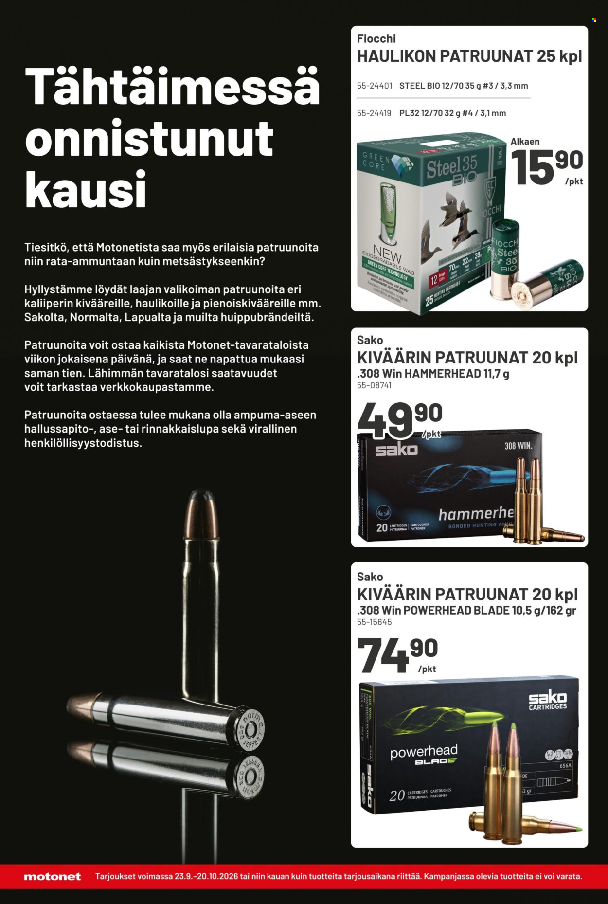 Motonet tarjouslehti  - 23.09.2026 - 20.10.2026. Sivu 10