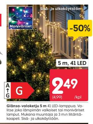 Glänsa-valoketju 5 m