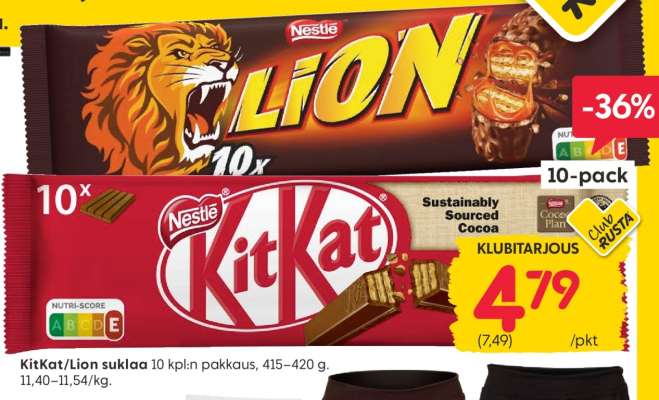 KitKat/Lion suklaa