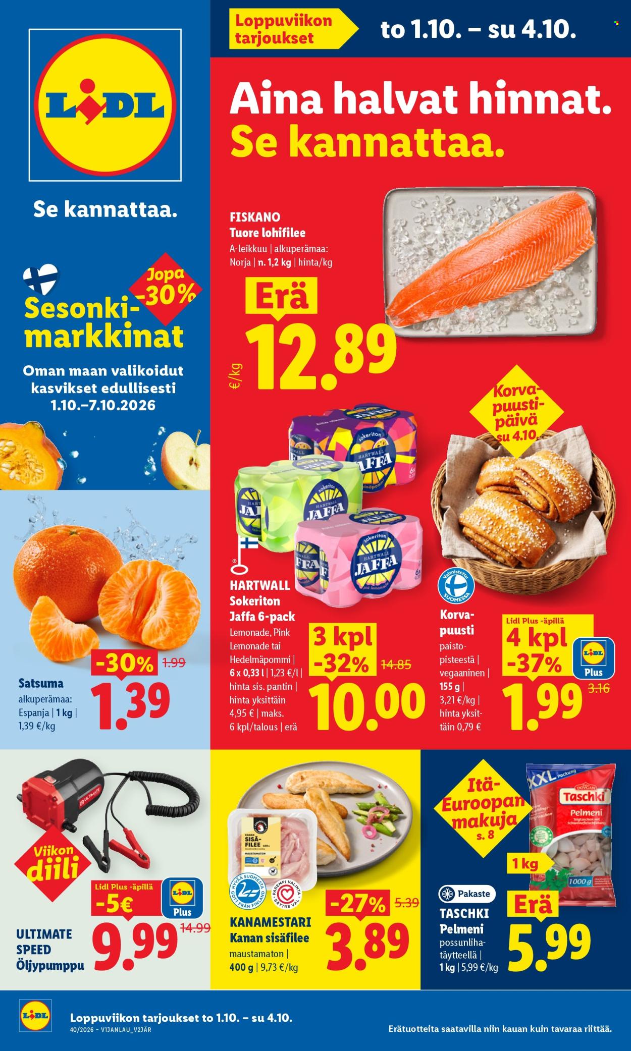 Lidl tarjouslehti  - 01.10.2026 - 04.10.2026. Sivu 1