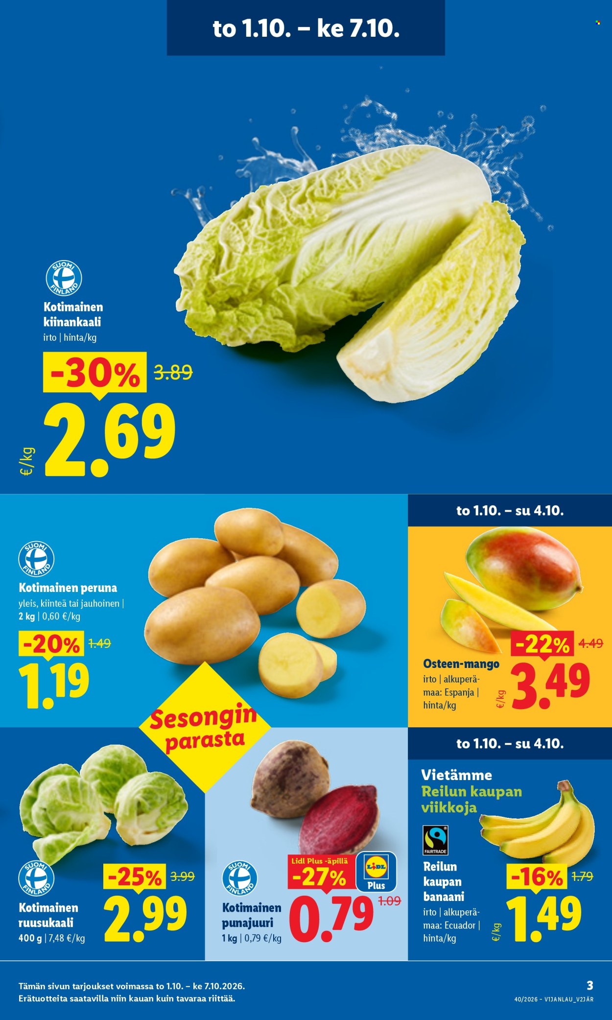 Lidl tarjouslehti  - 01.10.2026 - 04.10.2026. Sivu 3