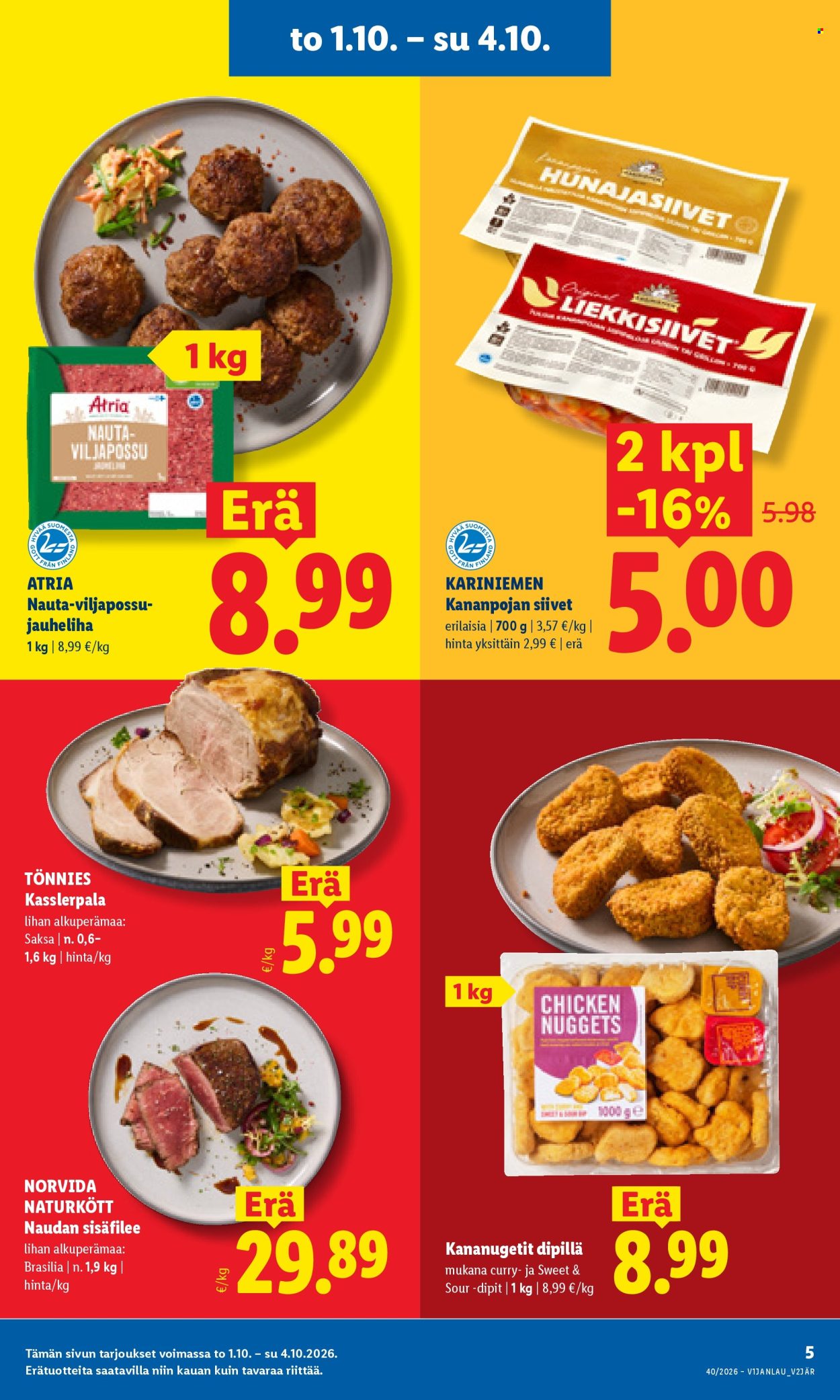Lidl tarjouslehti  - 01.10.2026 - 04.10.2026. Sivu 5
