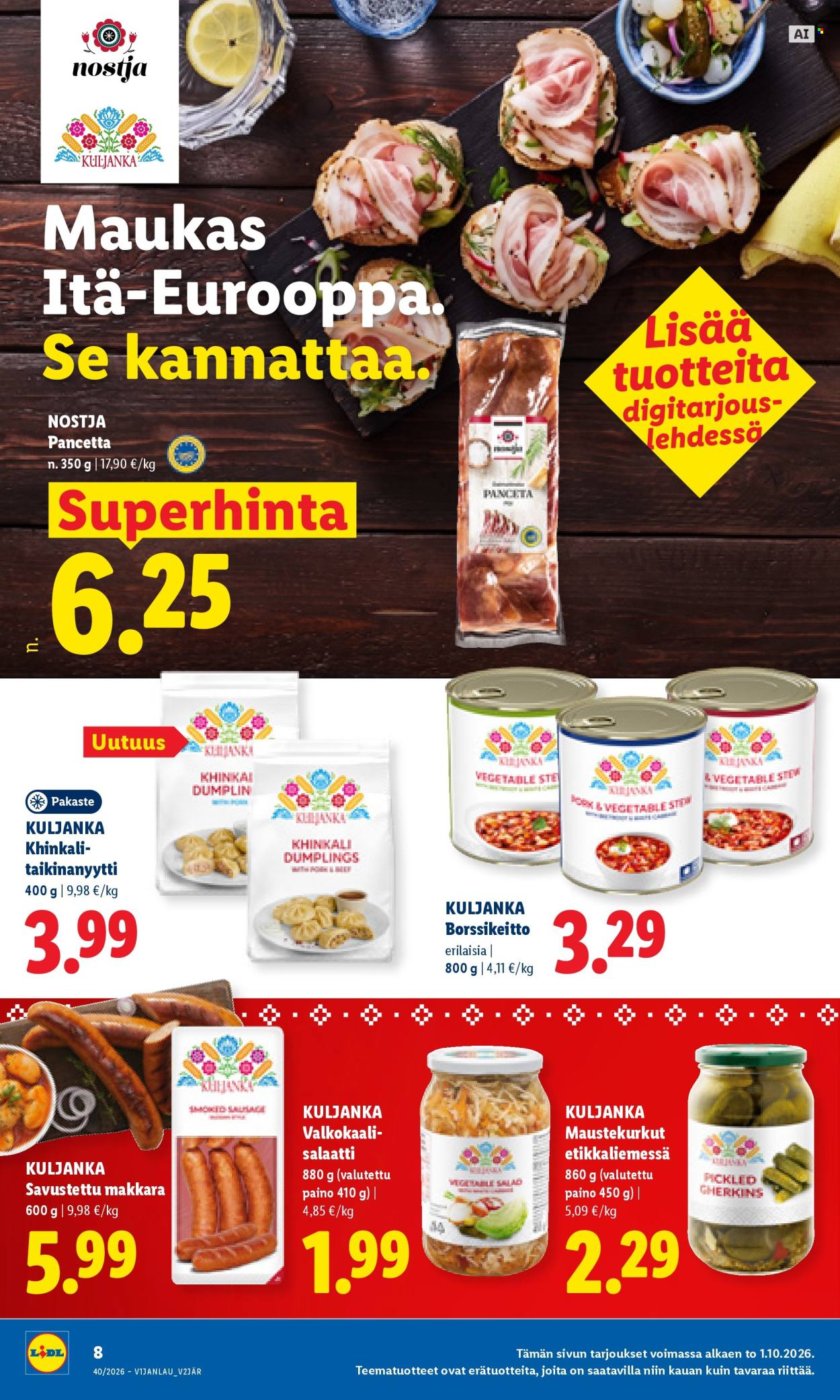 Lidl tarjouslehti  - 01.10.2026 - 04.10.2026. Sivu 8