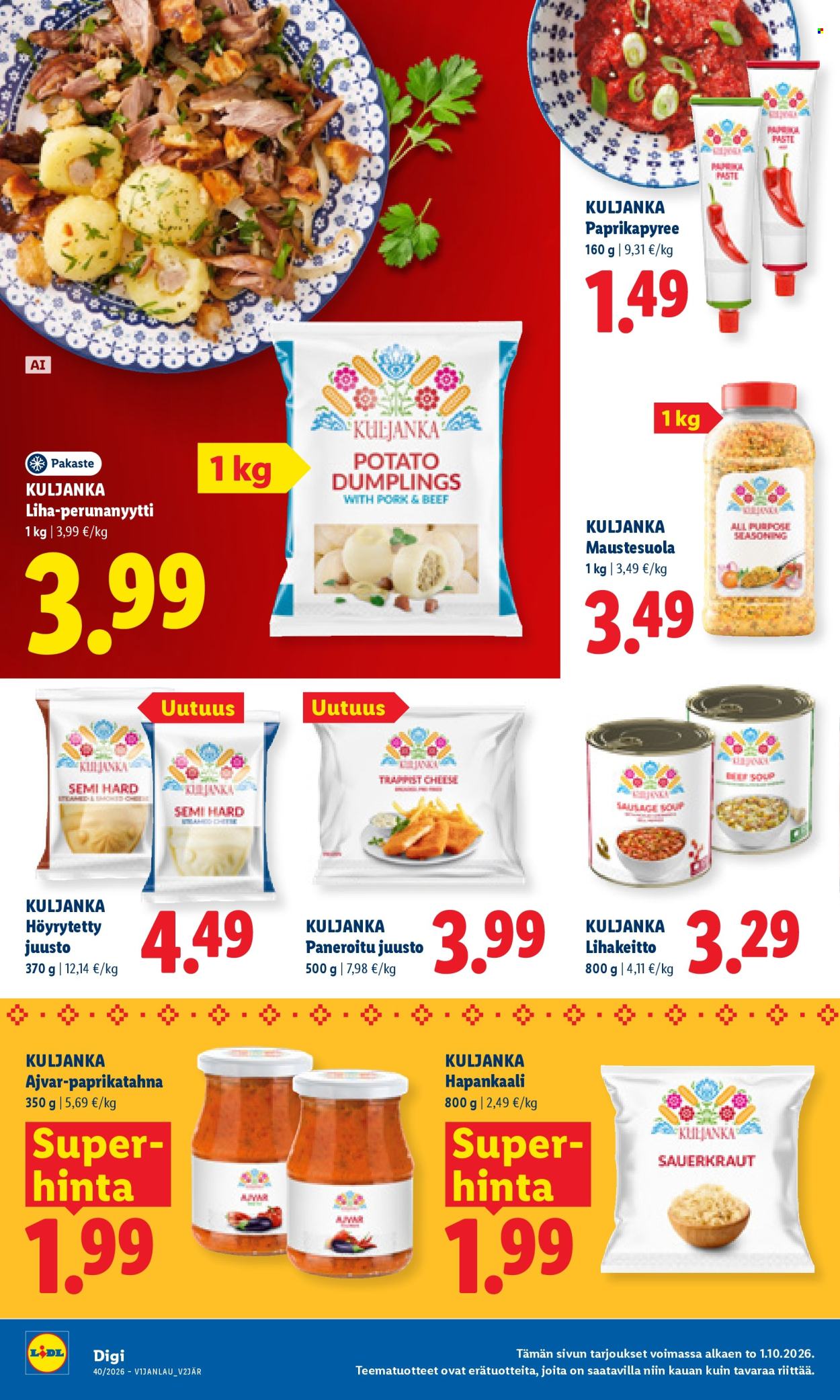 Lidl tarjouslehti  - 01.10.2026 - 04.10.2026. Sivu 10