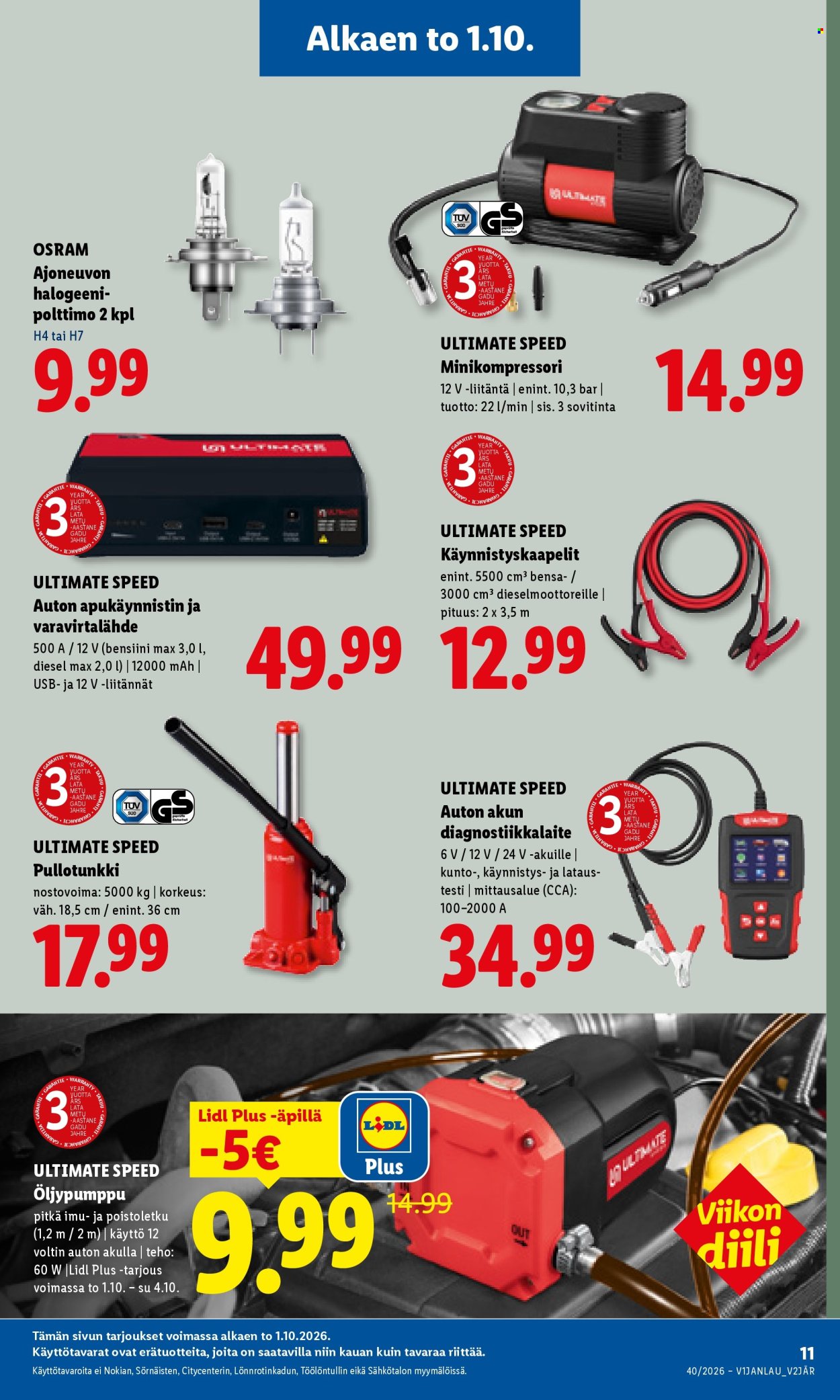 Lidl tarjouslehti  - 01.10.2026 - 04.10.2026. Sivu 15