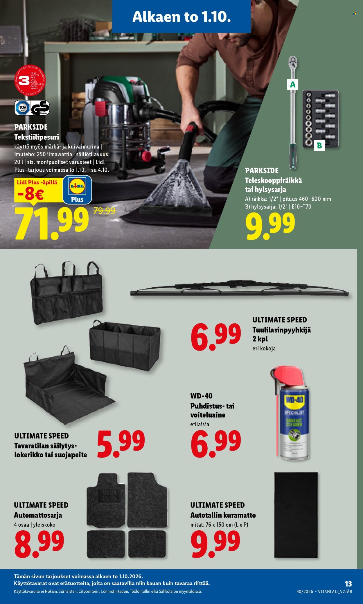 Lidl tarjouslehti  - 01.10.2026 - 04.10.2026. Sivu 17