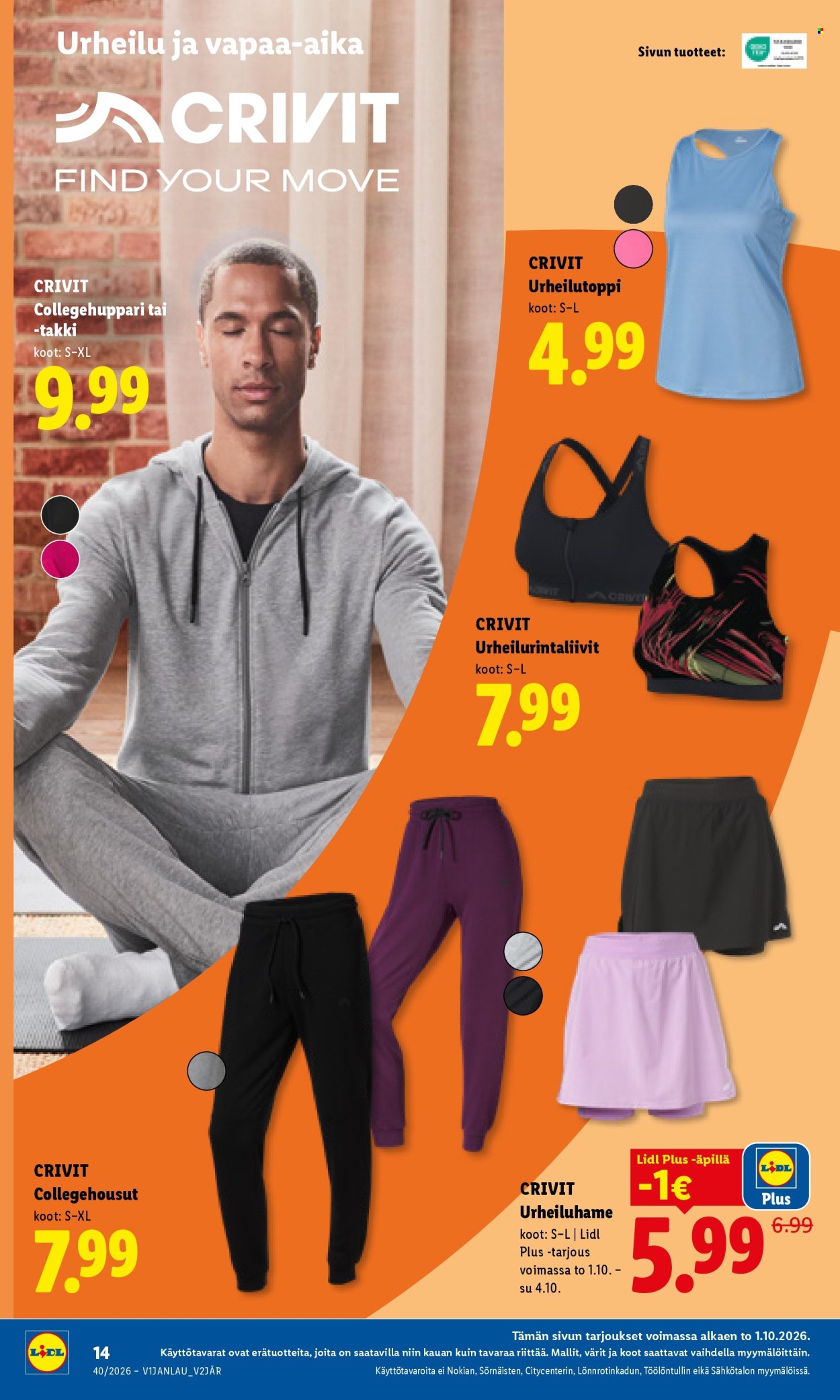 Lidl tarjouslehti  - 01.10.2026 - 04.10.2026. Sivu 18